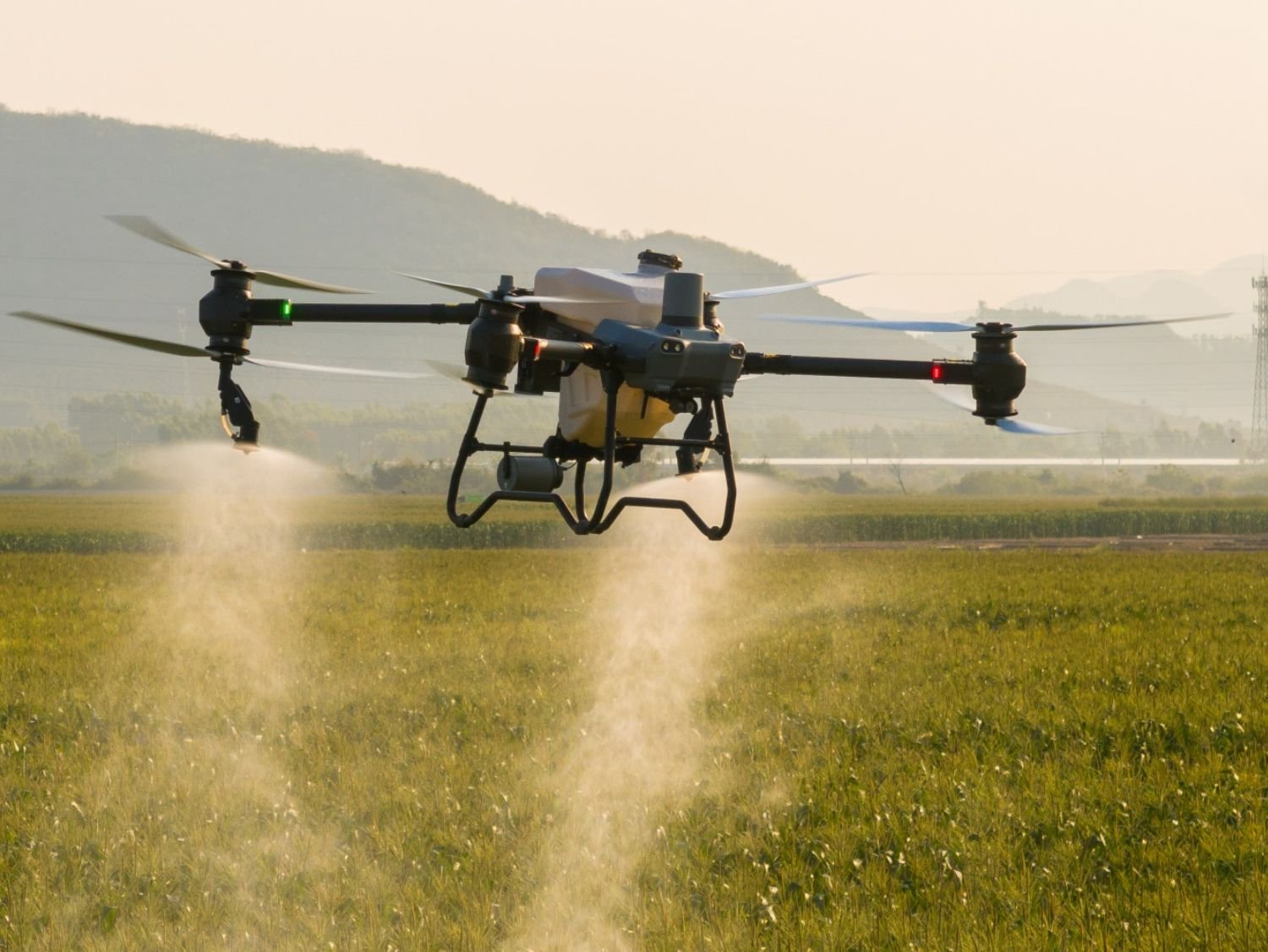 DJI Agras T50P Drone Spreading Fertilizer in Sri Lanka