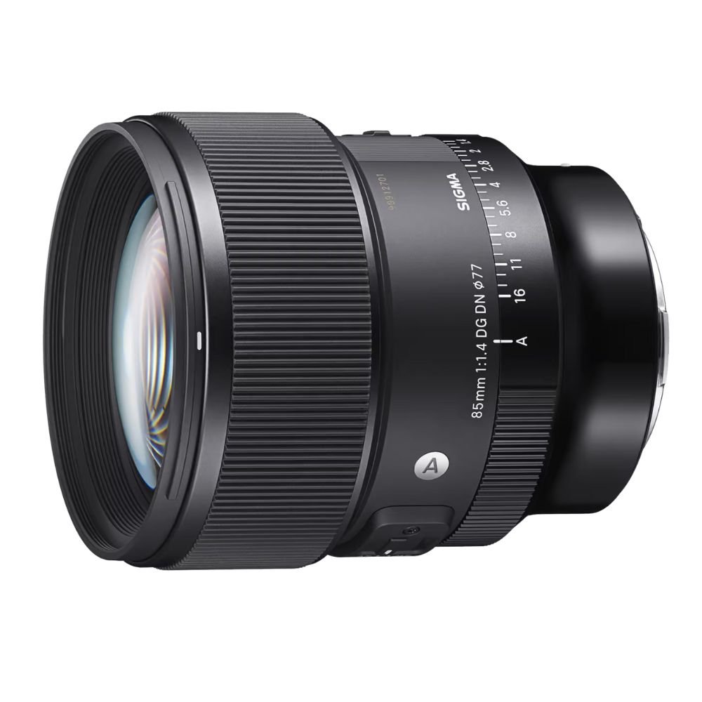 Sigma Art 85mm f1.4 Sony lens front element close-up