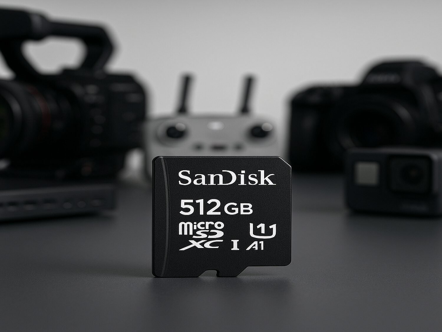 sanDisk 512gb micro sd card for camera and drone rental